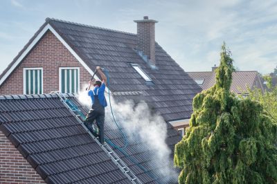 Roof Cleaning Equipment in Action